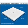 Plato de Ducha Jerez Crema 80x80x6 (2 piezas)