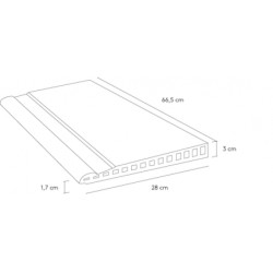 Borde desbordante Work Cenere 28x66.5