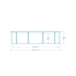 Piscina de acero Bestway Hydrium 360x120cm