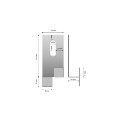 Anclaje Intermedio 40x10 Oculto (1.000und) Con Tornillos